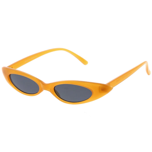Trendy Pastel Thin Oval Sunglasses