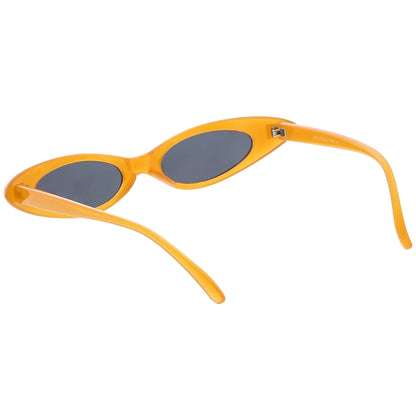 Trendy Pastel Thin Oval Sunglasses