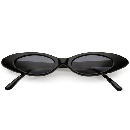 Trendy Pastel Thin Oval Sunglasses