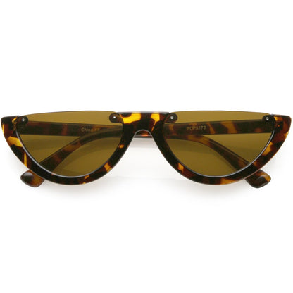 Flat Top Moon Shape Sunglasses